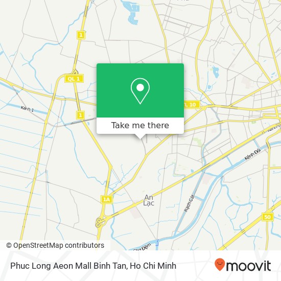 Phuc Long Aeon Mall Binh Tan map