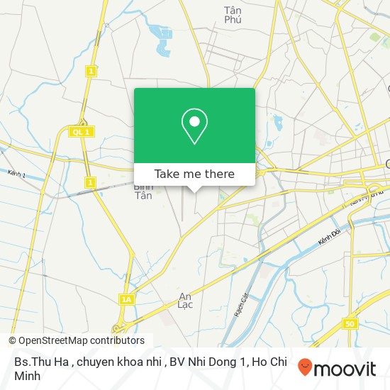 Bs.Thu Ha , chuyen khoa nhi , BV Nhi Dong 1 map