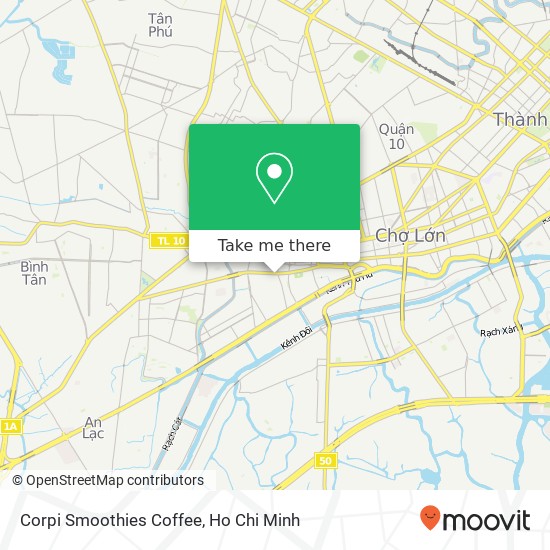 Corpi Smoothies Coffee map