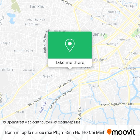 Bánh mì ốp la nui xíu mại Phạm Đình Hổ map