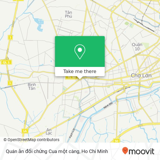 Quán ăn đối chứng Cua một càng map