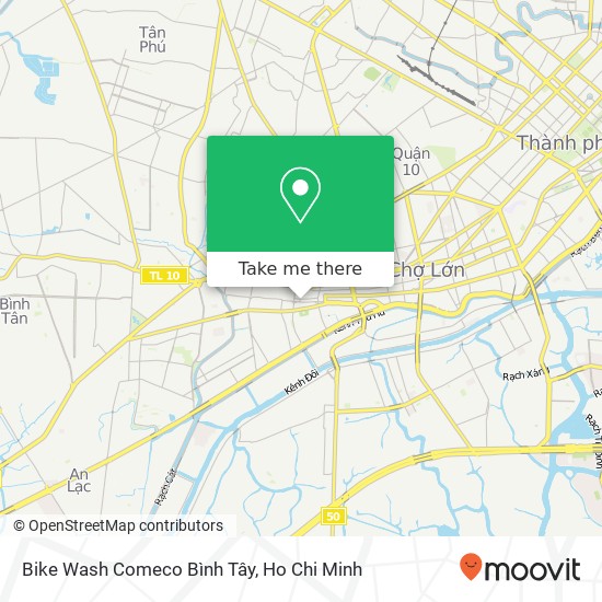 Bike Wash Comeco Bình Tây map