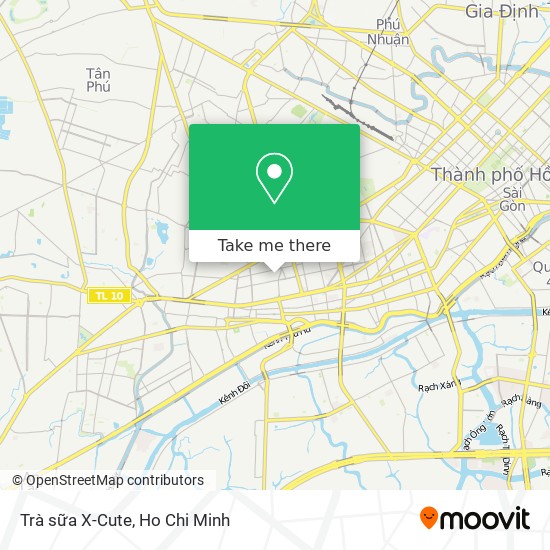 Trà sữa X-Cute map