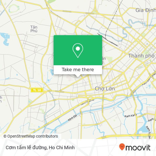 Cơm tấm lề đường map