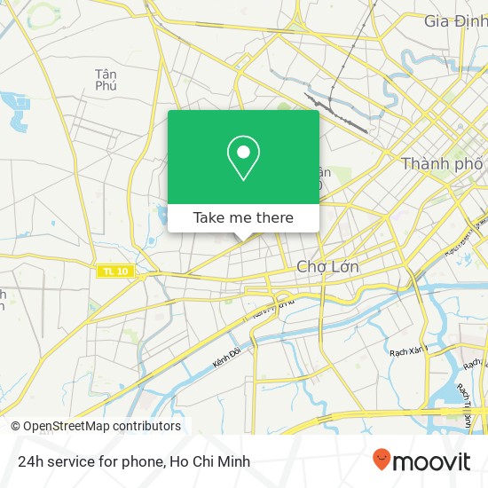 24h service for phone map