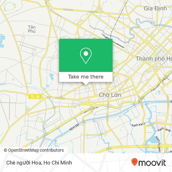 Chè người Hoa map