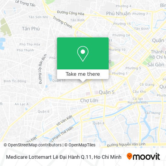 Medicare Lottemart Lê Đại Hành Q.11 map