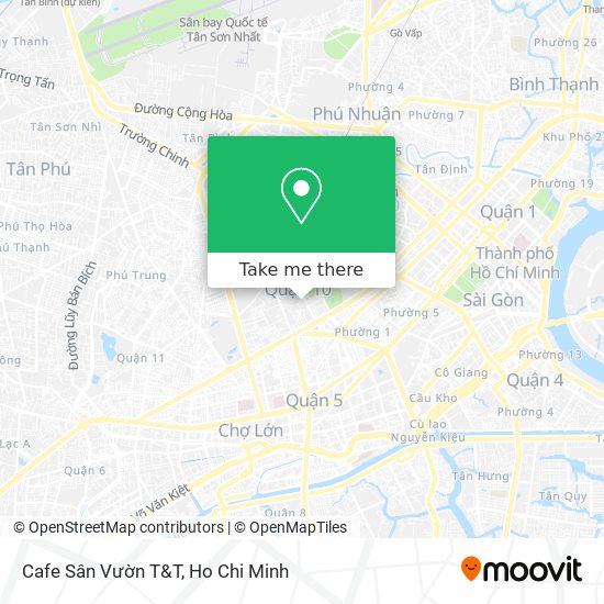 How to get to Cafe Sân Vườn T&T in Quận 10 by Bus?