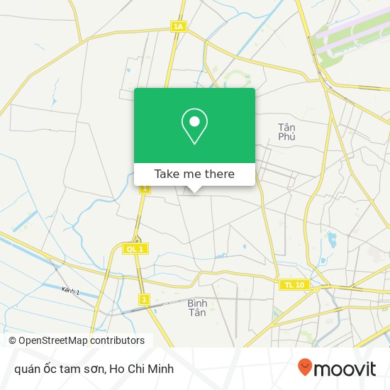 quán ốc tam sơn map