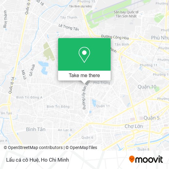 Lẩu cá cô Huệ map