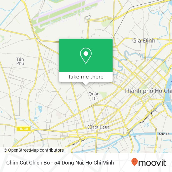 Chim Cut Chien Bo - 54 Dong Nai map