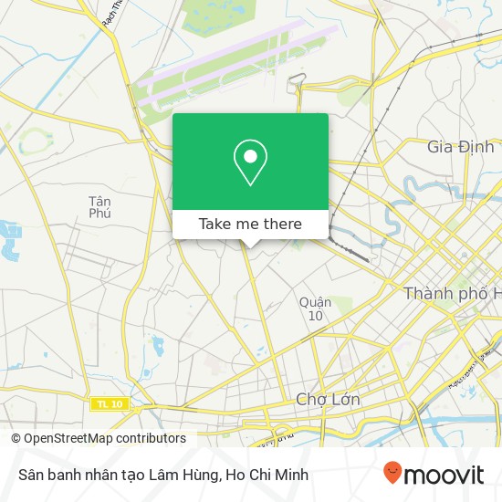 Sân banh nhân tạo Lâm Hùng map