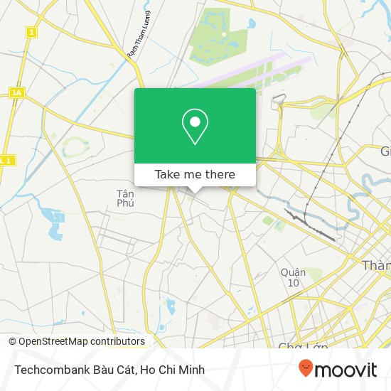 Techcombank Bàu Cát map