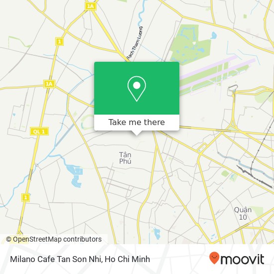 Milano Cafe Tan Son Nhi map