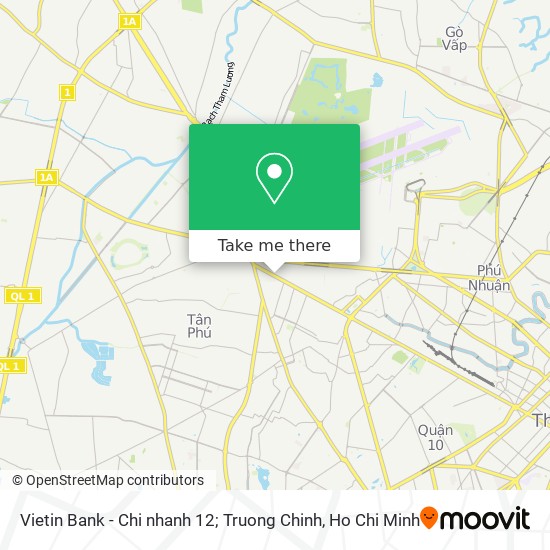 Vietin Bank - Chi nhanh 12; Truong Chinh map