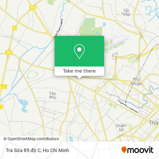 Trà Sữa 85 độ C map