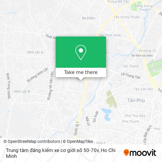 Trung tâm đăng kiểm xe cơ giới số 50-70v map