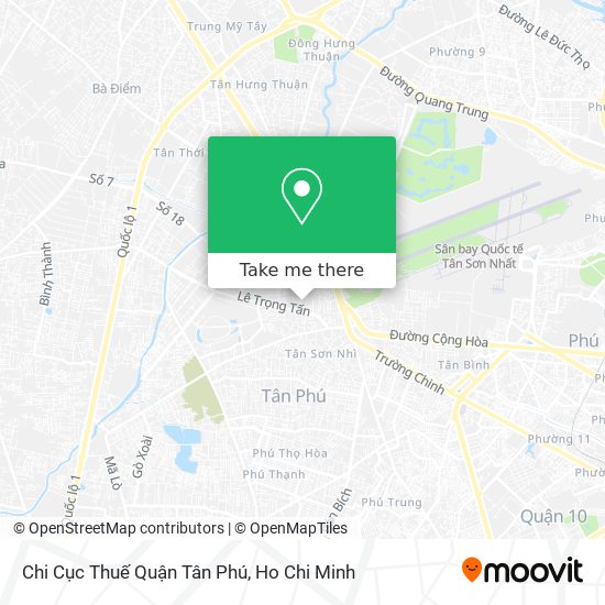 Chi Cục Thuế Quận Tân Phú map