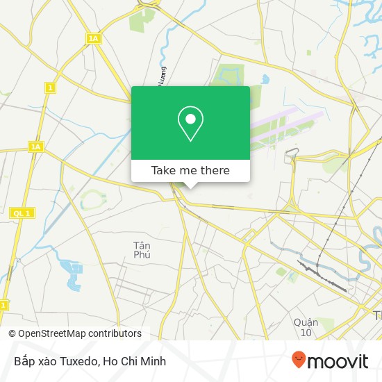 Bắp xào Tuxedo map