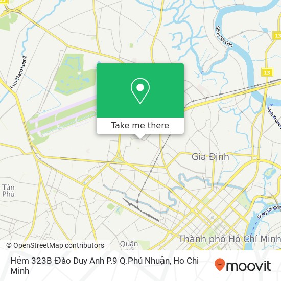 Hẻm 323B Đào Duy Anh P.9 Q.Phú Nhuận map