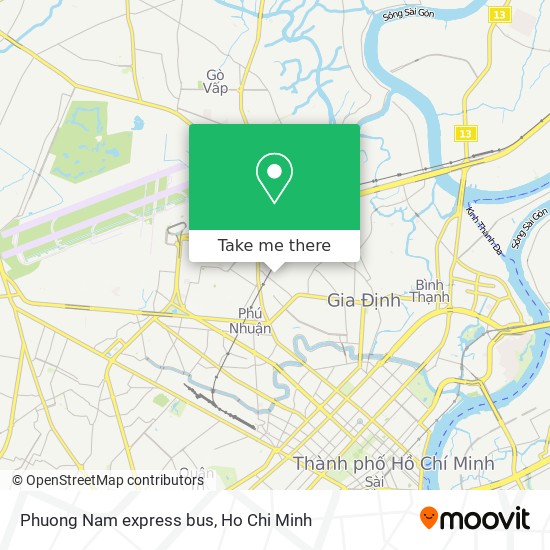 Phuong Nam express bus map