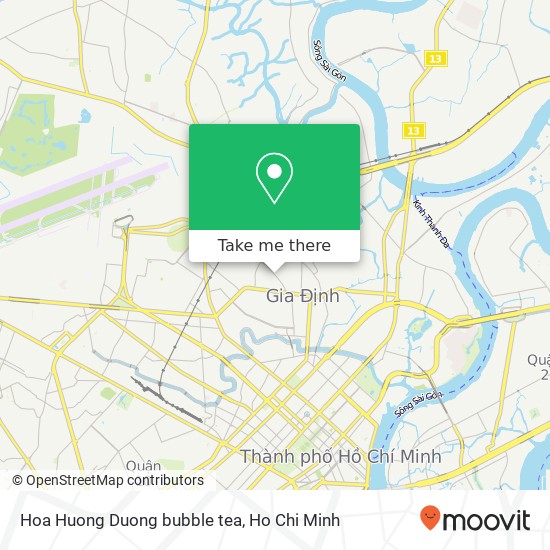 Hoa Huong Duong bubble tea map