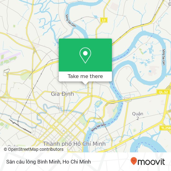 Sân câu lông Bình Minh map