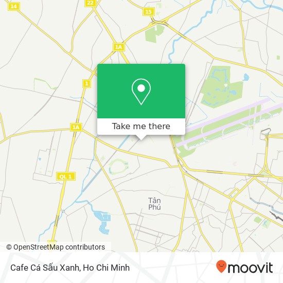 Cafe Cá Sấu Xanh map