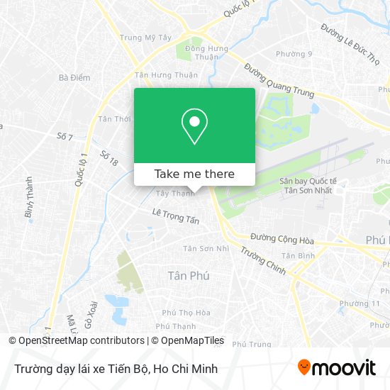 Trường dạy lái xe Tiến Bộ map