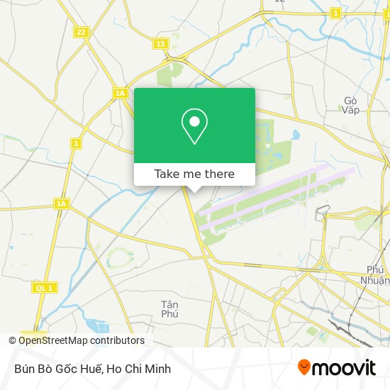Bún Bò Gốc Huế map