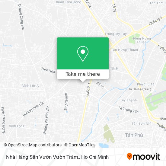 Nhà Hàng Sân Vườn Vườn Tràm, map