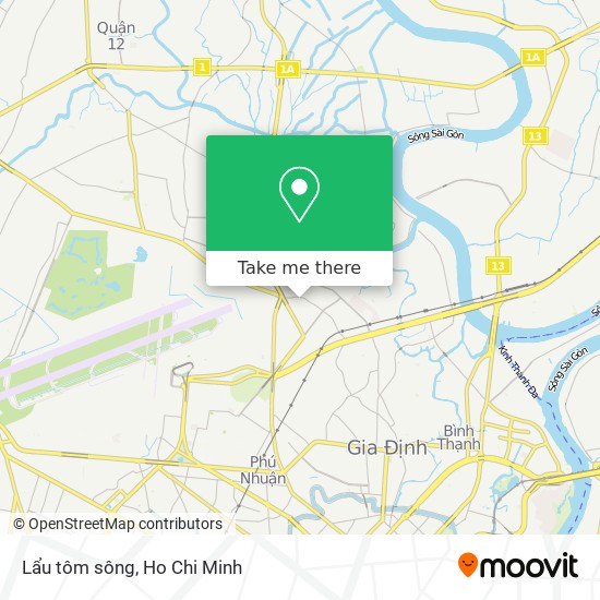 Lẩu tôm sông map