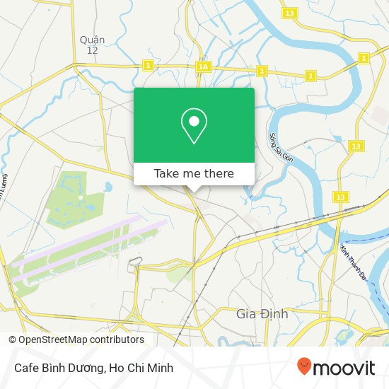 Cafe Bình Dương map