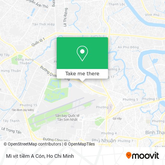 Mì vịt tiềm A Cón map