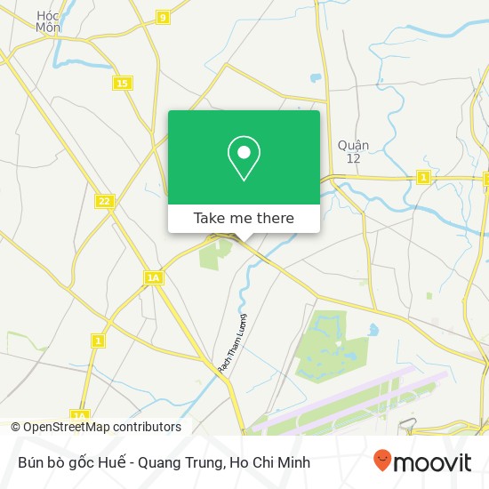 Bún bò gốc Huế - Quang Trung map