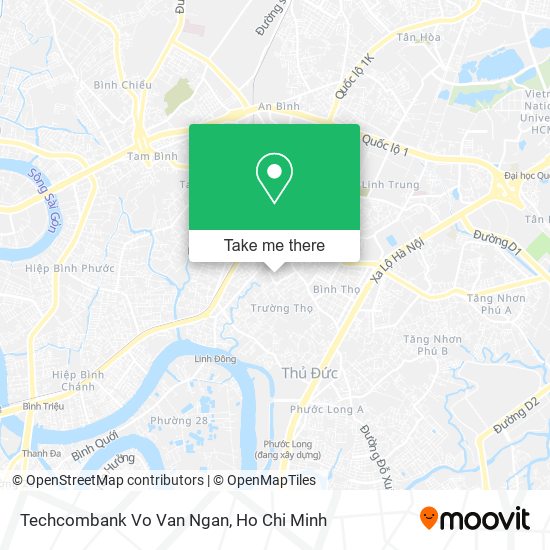 Techcombank Vo Van Ngan map