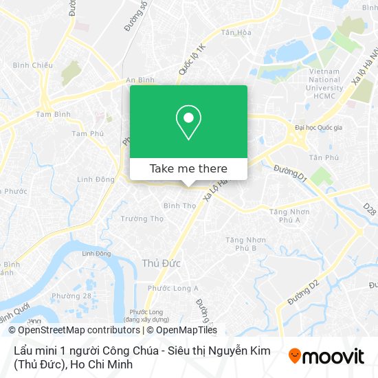 Lẩu mini 1 người Công Chúa - Siêu thị Nguyễn Kim (Thủ Đức) map