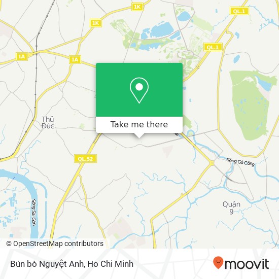 Bún bò Nguyệt Anh map