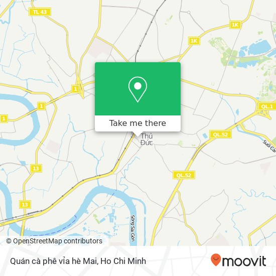 Quán cà phê vỉa hè Mai map