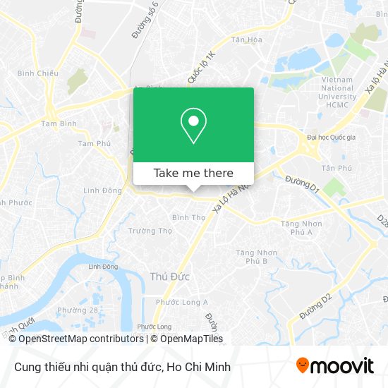 Cung thiếu nhi quận thủ đức map