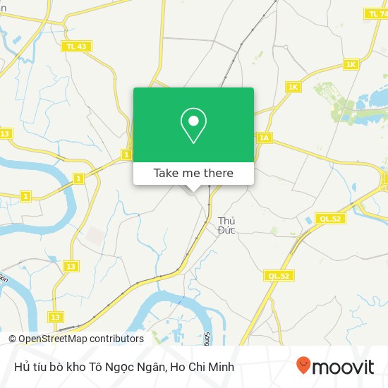 Hủ tíu bò kho Tô Ngọc Ngân map