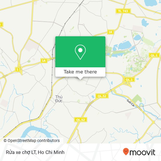 Rửa xe chợ LT map