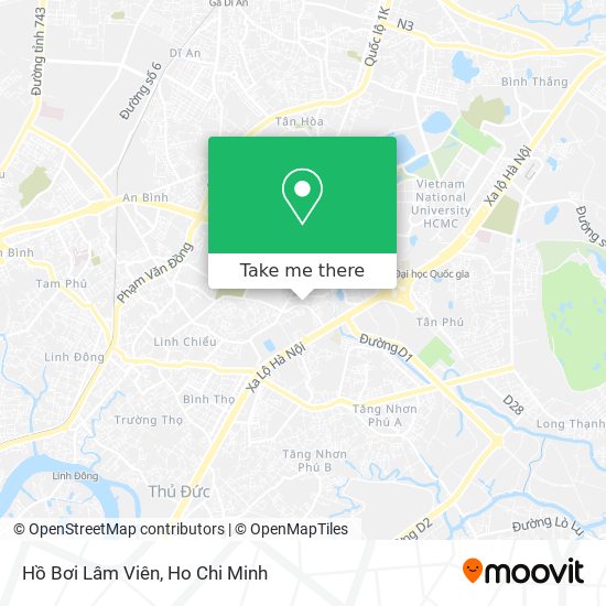 Hồ Bơi Lâm Viên map