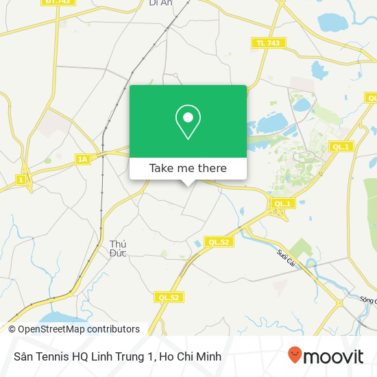 Sân Tennis HQ Linh Trung 1 map