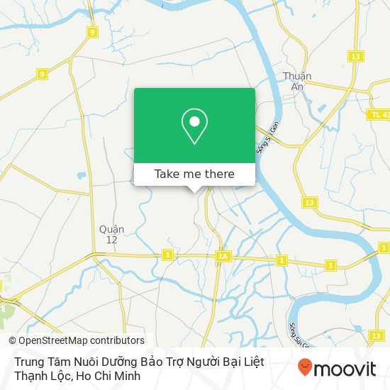 Trung Tâm Nuôi Dưỡng Bảo Trợ Người Bại Liệt Thạnh Lộc map