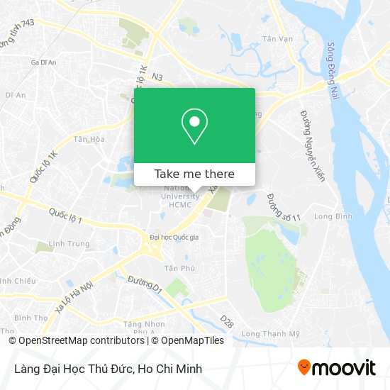 Làng Đại Học Thủ Đức map