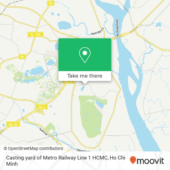 Casting yard of Metro Railway Line 1 HCMC map