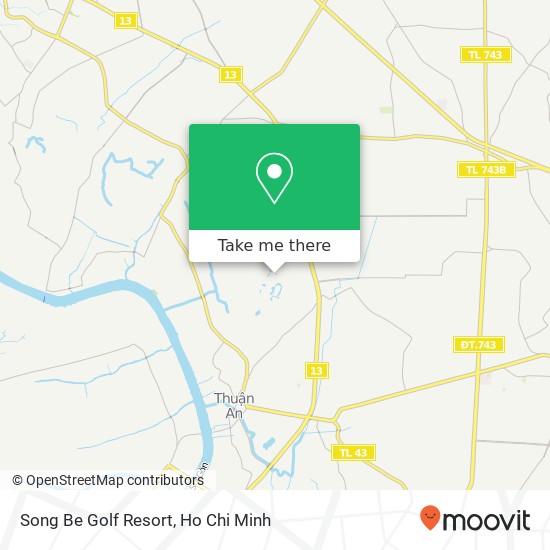 Song Be Golf Resort map