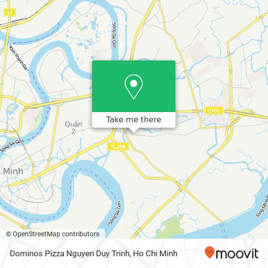 Dominos Pizza Nguyen Duy Trinh map