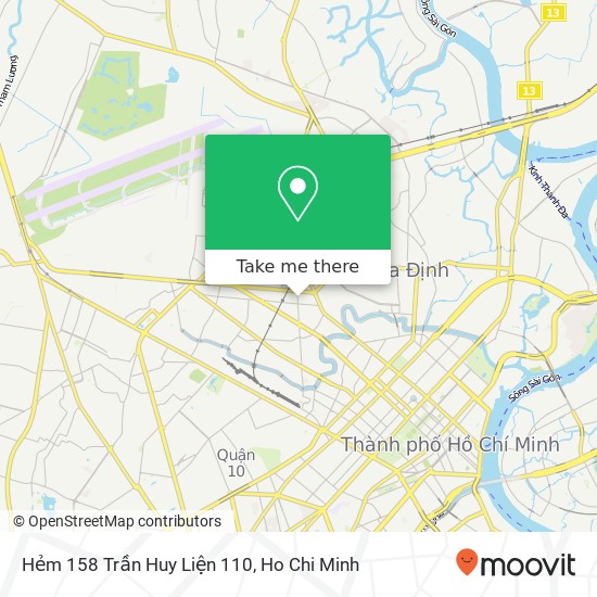 Hẻm 158 Trần Huy Liện 110 map